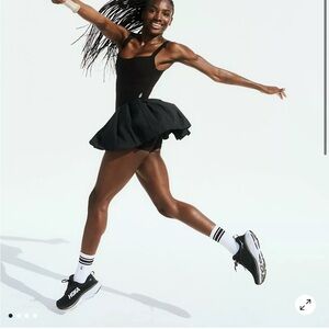 FP Movement by Free People Black Ruched Skirt Active Dress